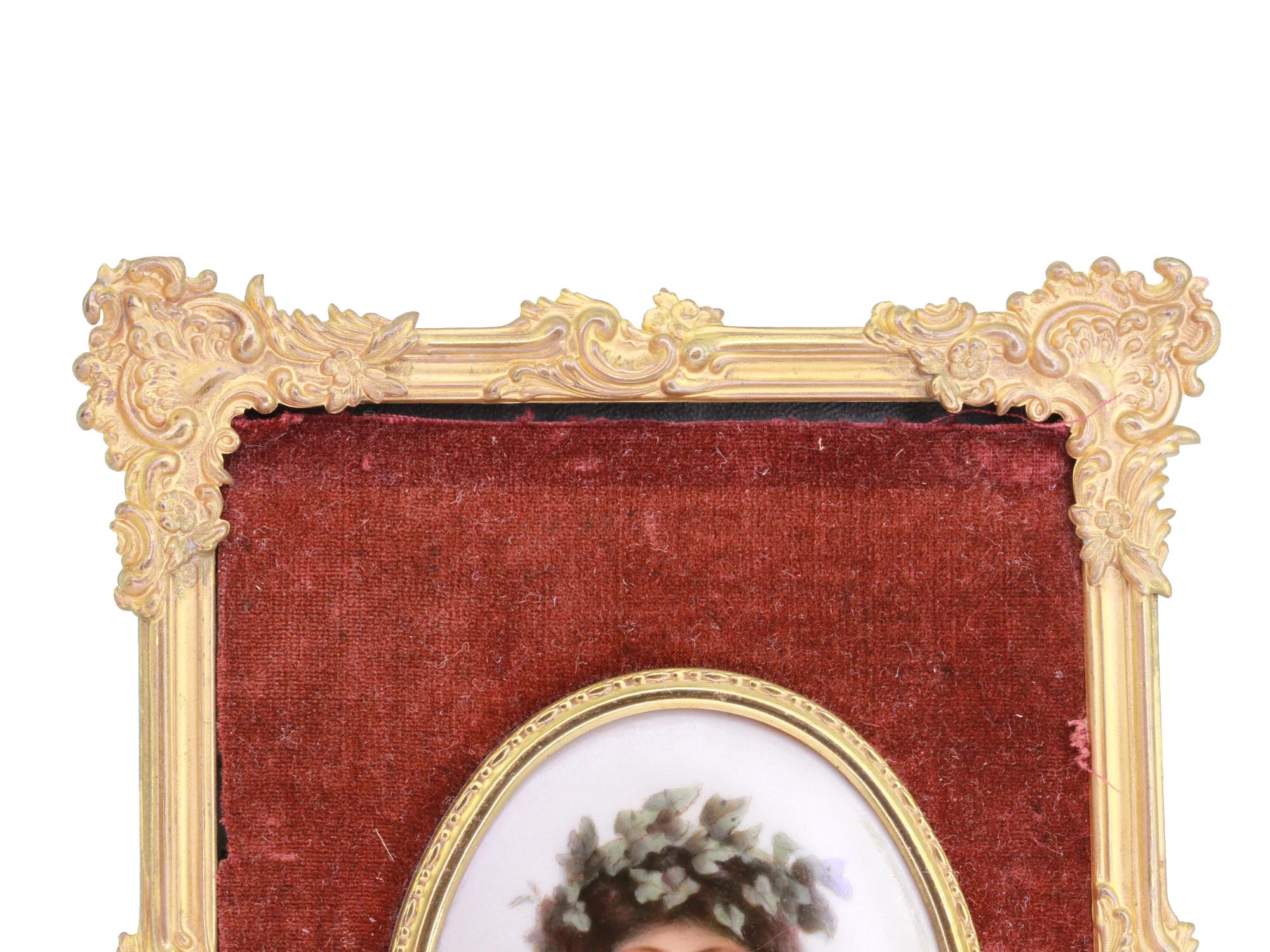 ANTIQUE 19TH C. FRENCH MINIATURE PAINTING MUSE PIC-6